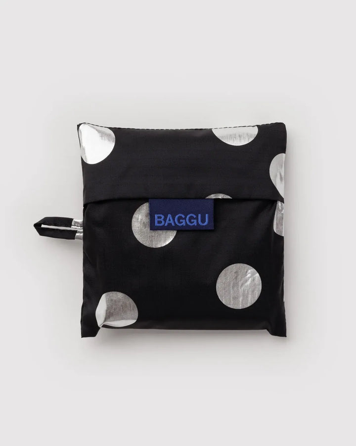 Baggu Fashion Standard Baggu | Silver Metallic Polka Dot
