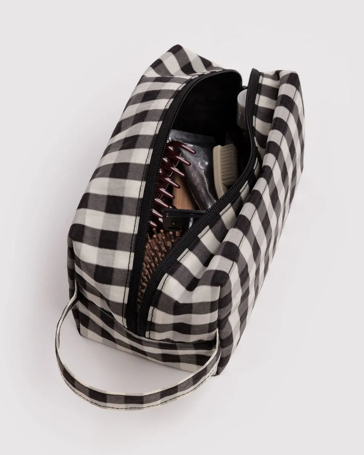 Baggu Gifts Dopp Kit | Black And Cream Gingham