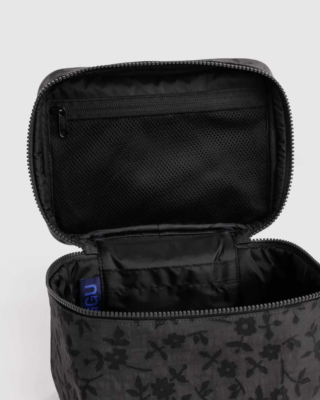 Baggu Gifts Large Cosmetic Case | Charcoal Ditsy Floral