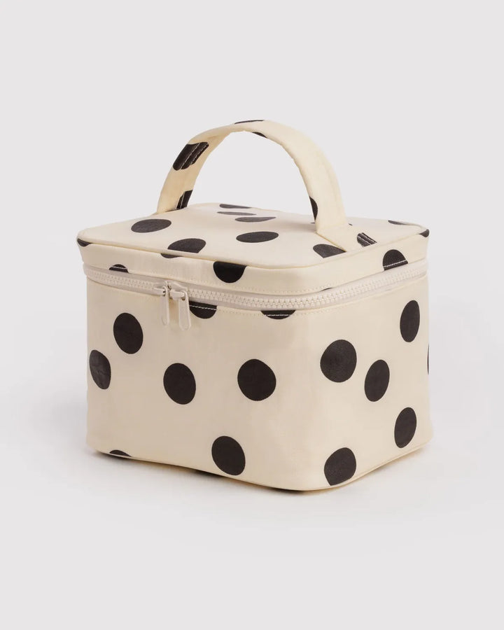 Baggu Gifts Large Cosmetic Case | Cream and Black Polka Dot