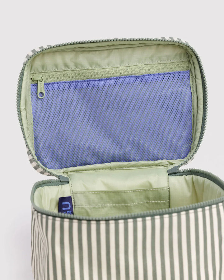 Baggu Gifts Large Cosmetic Case | Sage Stripe