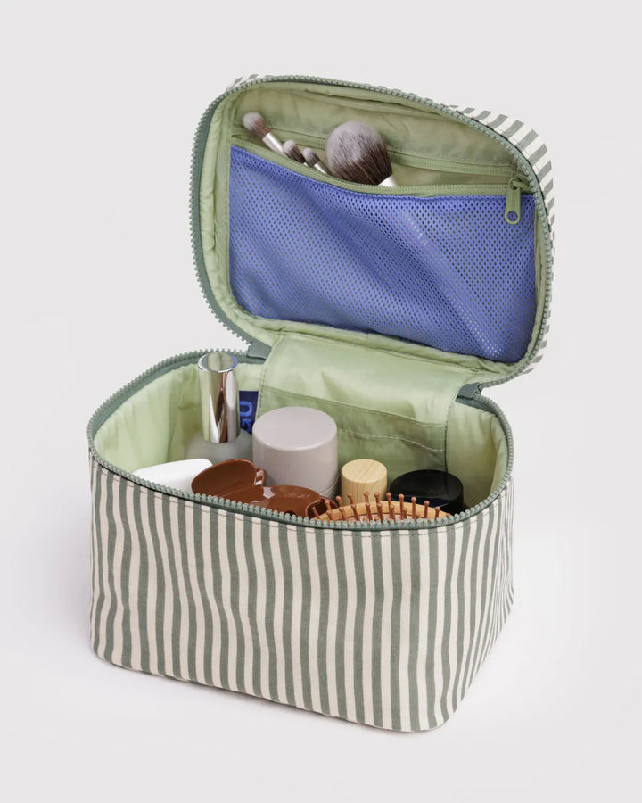 Baggu Gifts Large Cosmetic Case | Sage Stripe