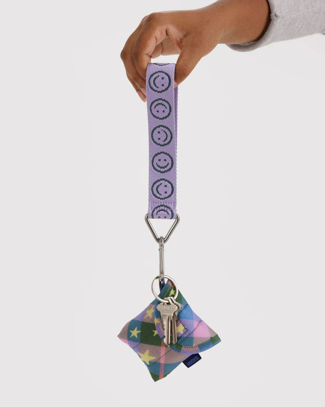 Baggu Gifts Logo Keychain | Lilac Happy