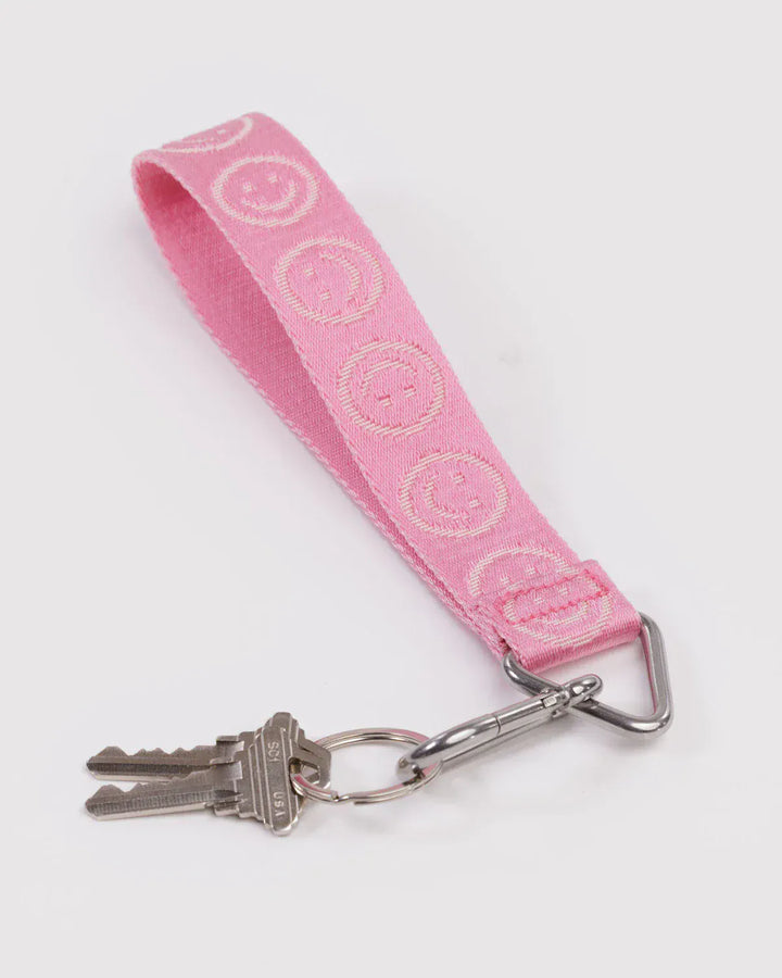 Baggu Gifts Logo Keychain | Pink Happy