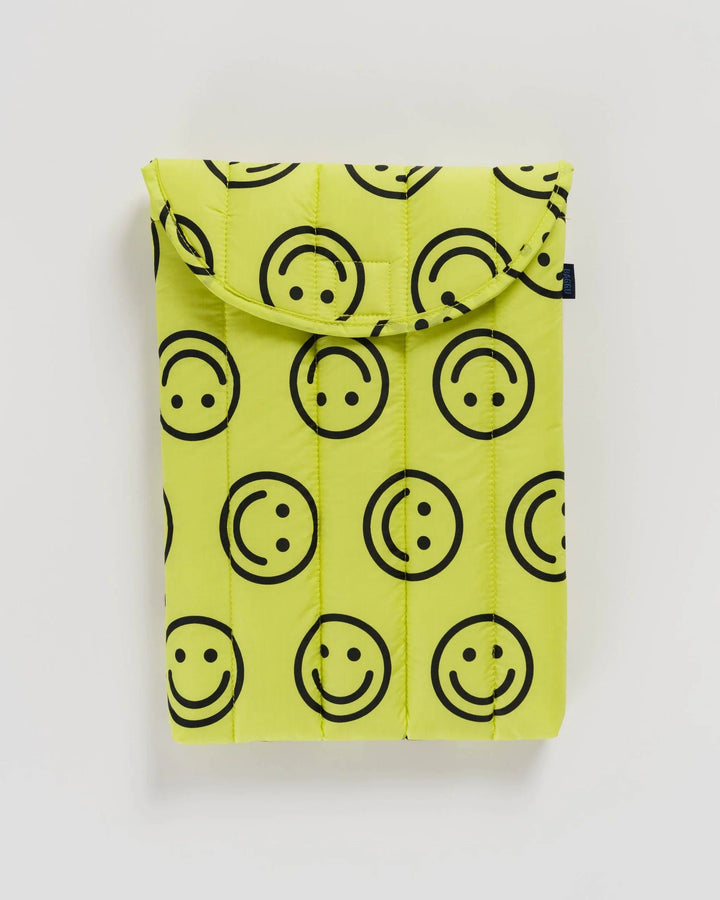 Baggu Handbags, Wallets & Cases Yellow Happy Puffy Laptop Sleeve 13"/14"