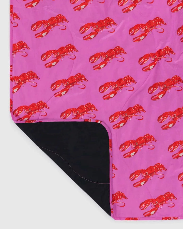 Baggu Home Puffy Picnic Blanket | Pink Lobster