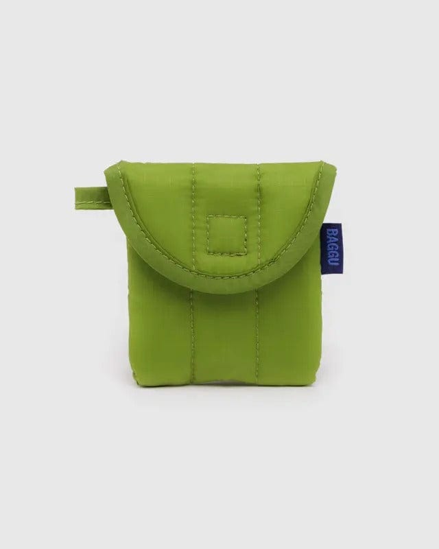 Baggu Pouch Green Juice Puffy Earbuds Case | BAGGU