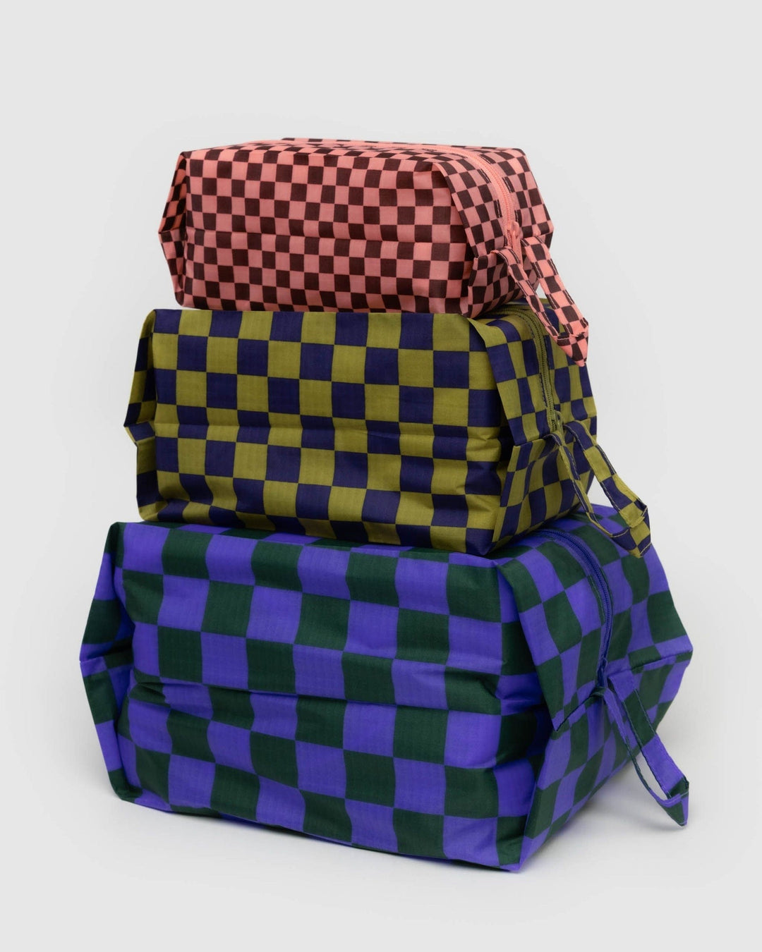 Baggu Pouch Jewel Checks / OS 3D Zip Set