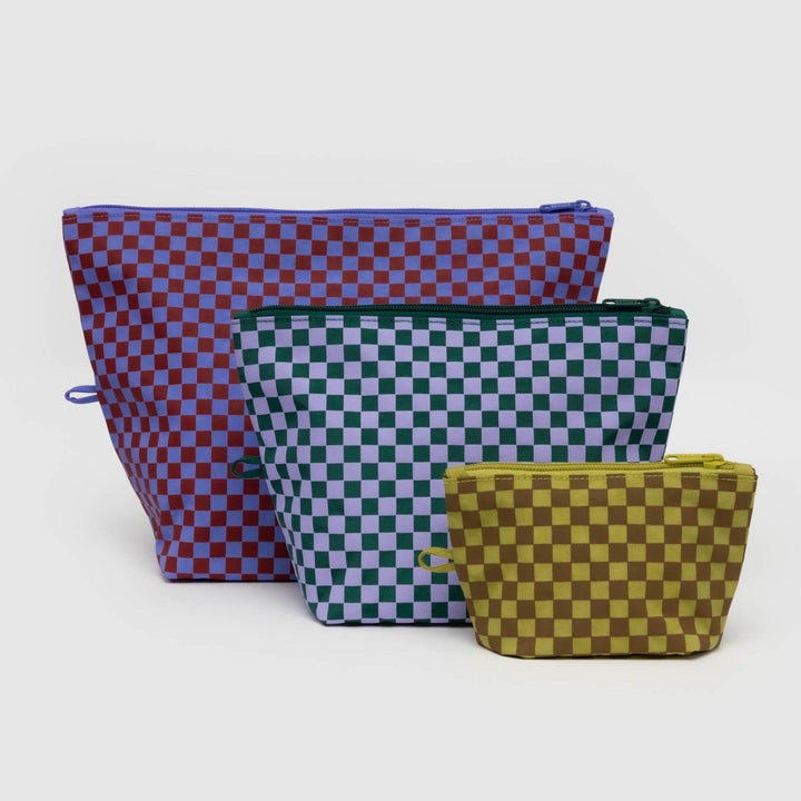 Baggu Pouch Jewel Checks / OS Go Pouch Set