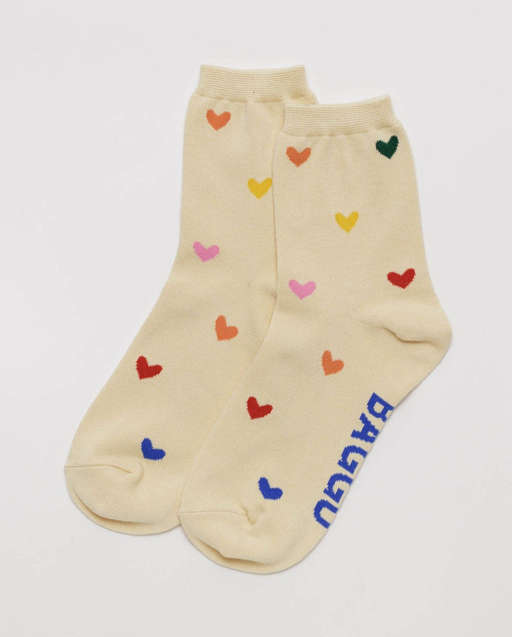 Baggu Socks Hearts / OS Crew Sock