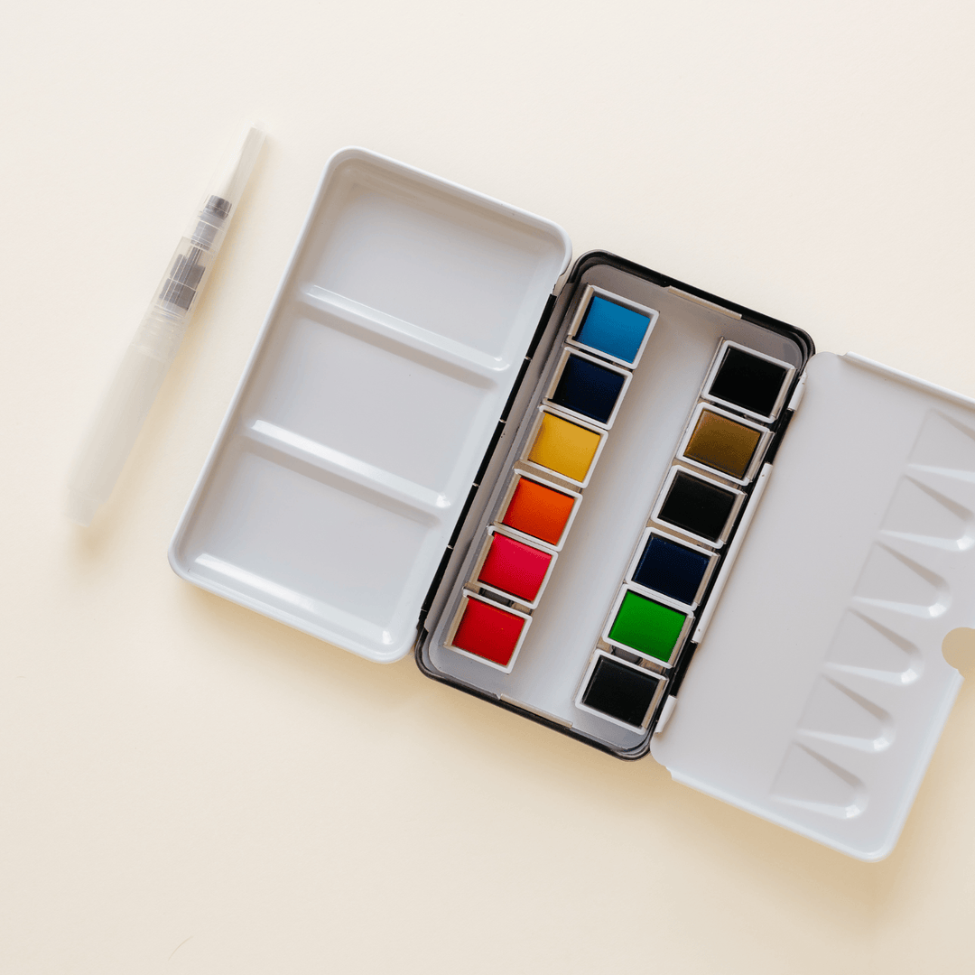 Bailey Rae Studio Gifts 12 Color Mini-Travel Watercolor Paint Palette