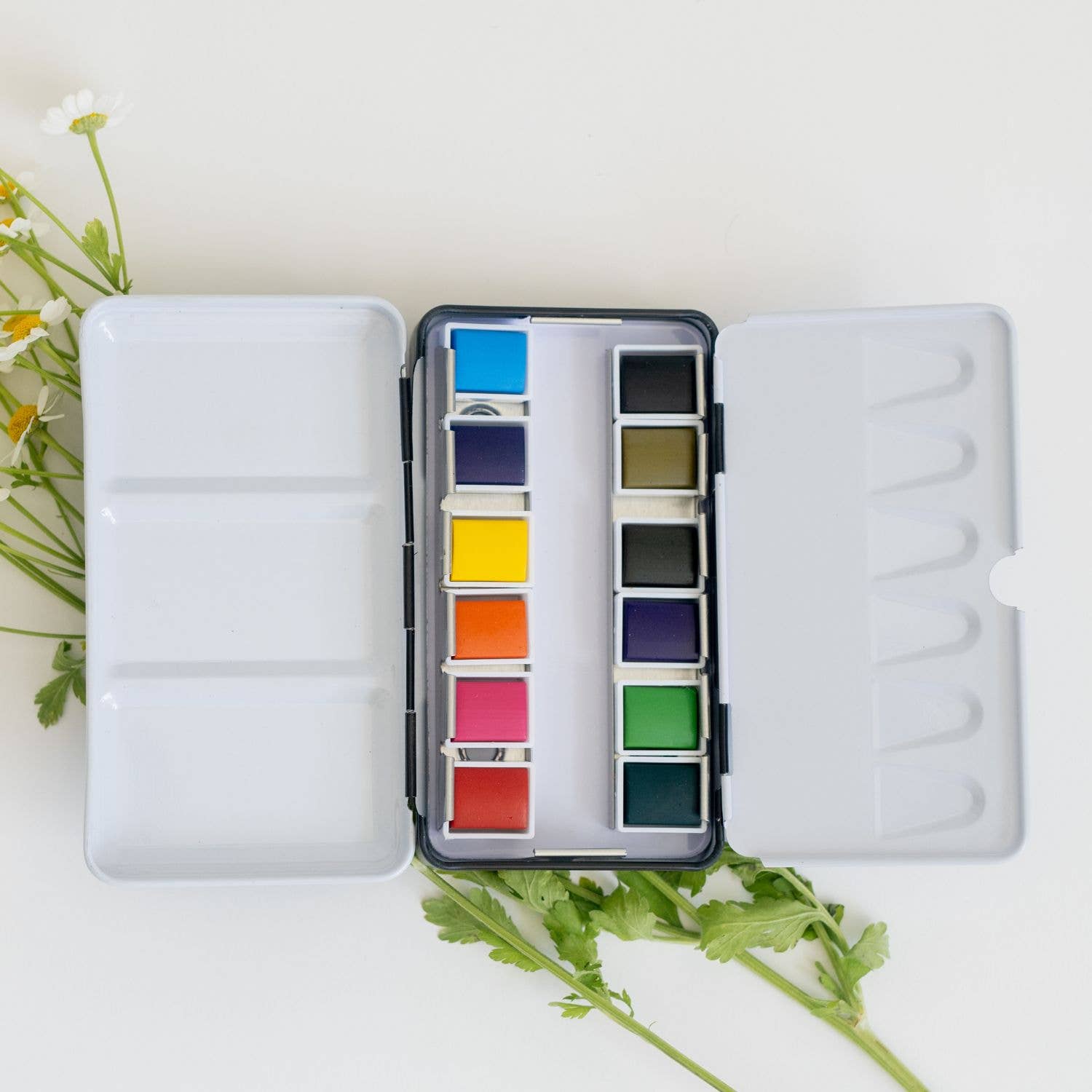 Bailey Rae Studio Gifts 12 Color Mini-Travel Watercolor Paint Palette
