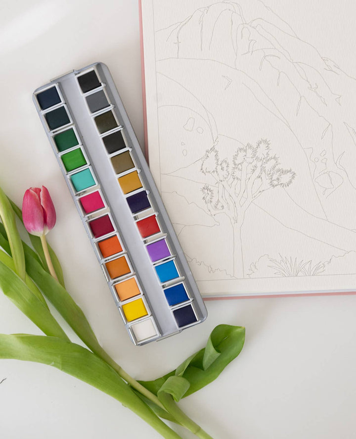 Bailey Rae Studio Gifts 24 Color Watercolor Paint Palette