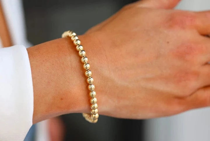 bara boheme Bracelet 5mm Classic Ball Bead Bracelet