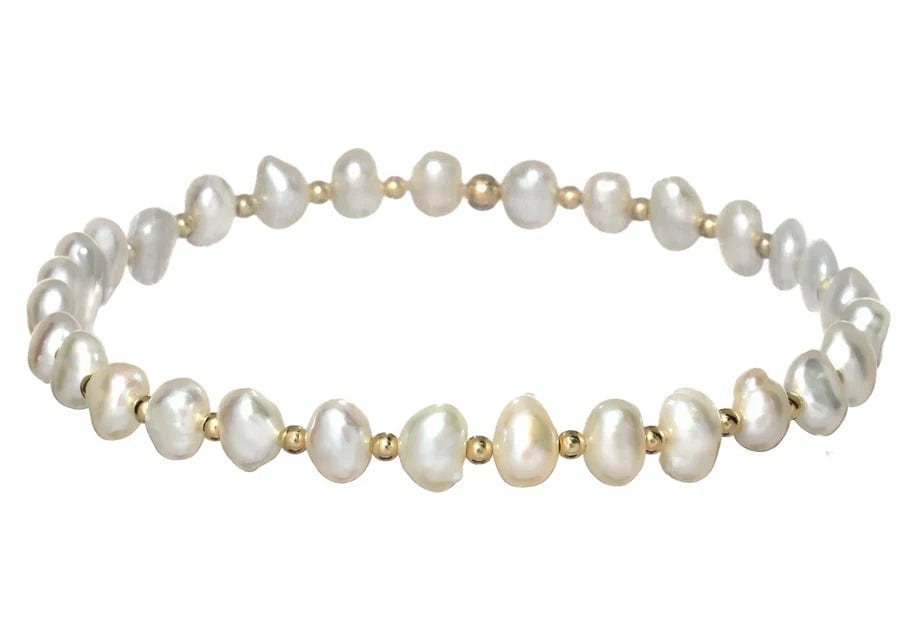 bara boheme Bracelet "Amelia" 14k Gold-filled & Pearl Beaded Bracelet