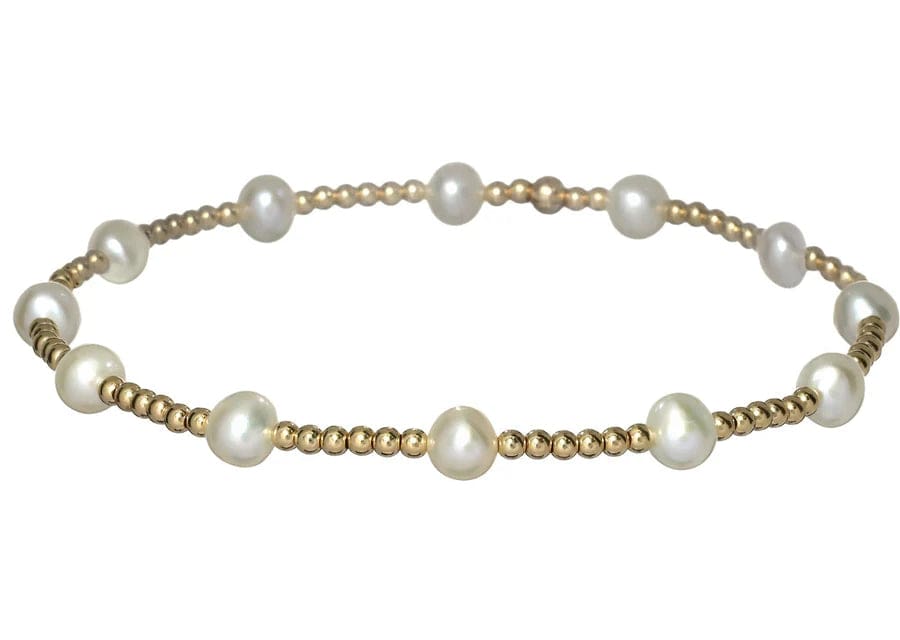 bara boheme Bracelet "Bara" 14k Gold-filled & Pearl Beaded Bracelet