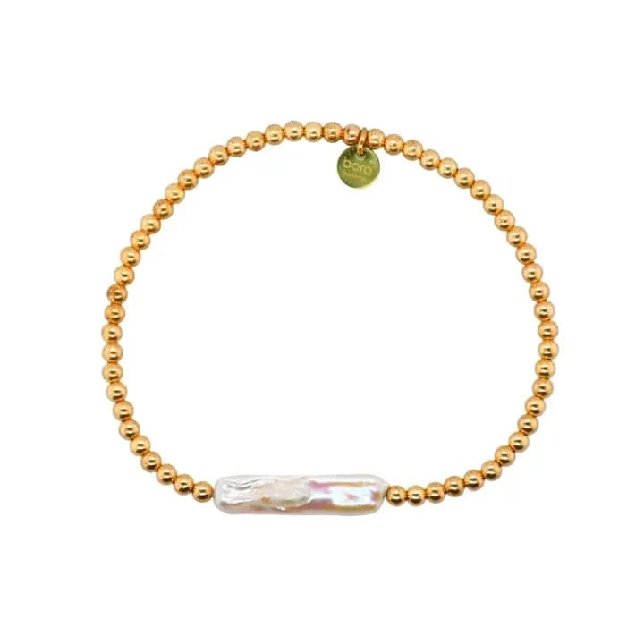 bara boheme Bracelet "Chrishell" 14k Gold-filled Pearls Beaded Bracelet