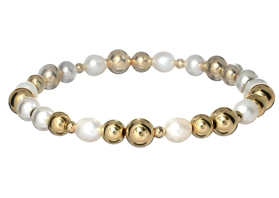 bara boheme Bracelet "Larissa" 14k Gold-filled & Pearl Beaded Bracelet