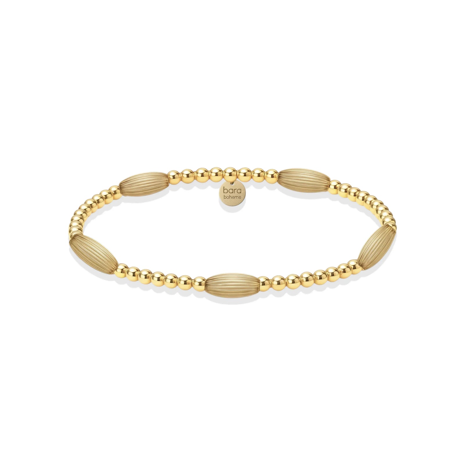 bara boheme Fashion Gold Filled "RUTI BTY" Ball and Oval Beaded Bracelet