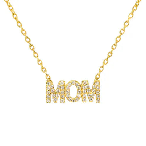 bara boheme Fashion Mom | Pave Gold Plated Necklace