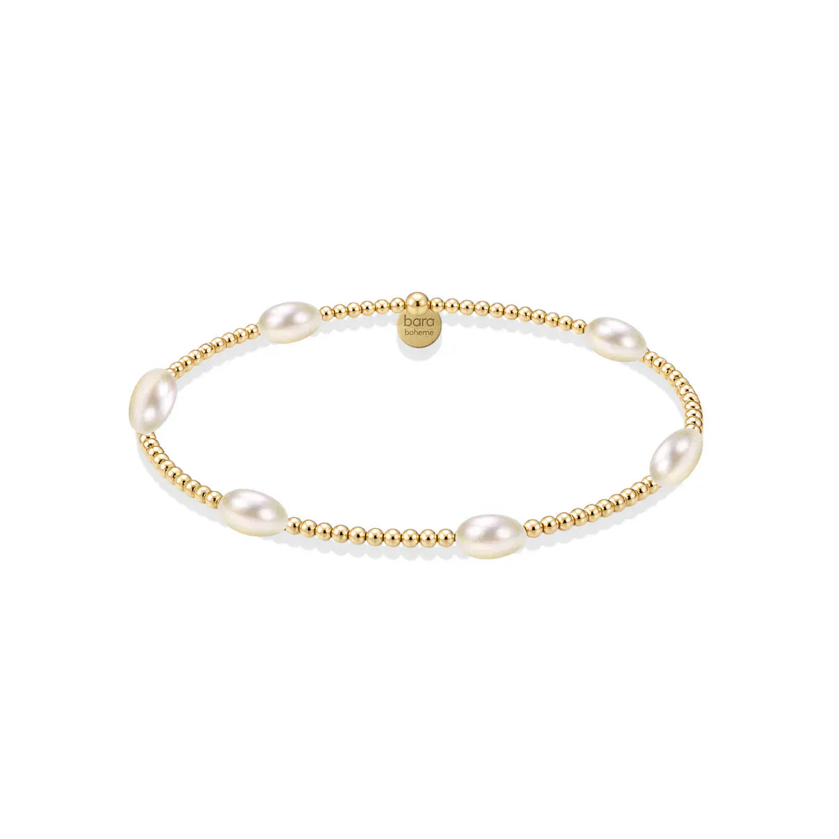 bara boheme Fashion Piper | Gold Filled Beaded Bracelet with Pearls