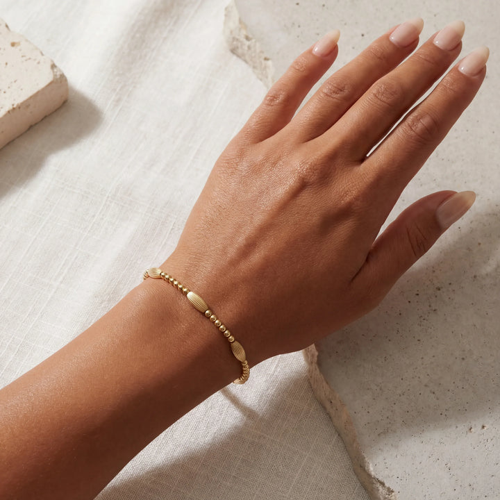 bara boheme Fashion "RUTI BTY" Ball and Oval Beaded Bracelet