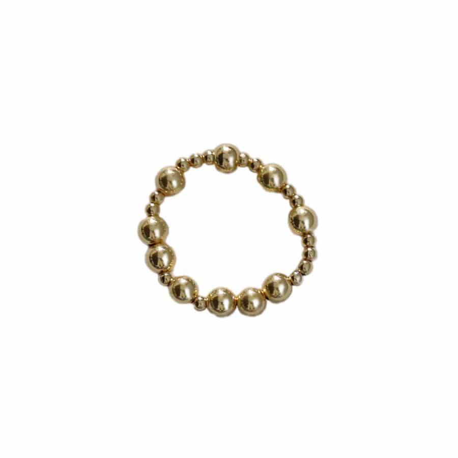 bara boheme Ring "Brooke" Fresh Water Pearl Ball Beaded Stretchy Ring