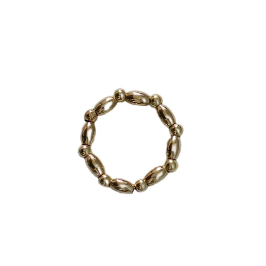 bara boheme Ring "Lexi" 14k Gold-filled Ball Stretchy Beaded Ring