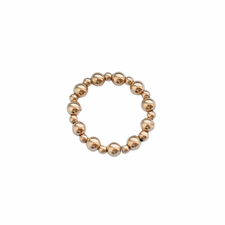 bara boheme Ring "Nicole" 14k Gold-filled Ball Stretchy Beaded Ring