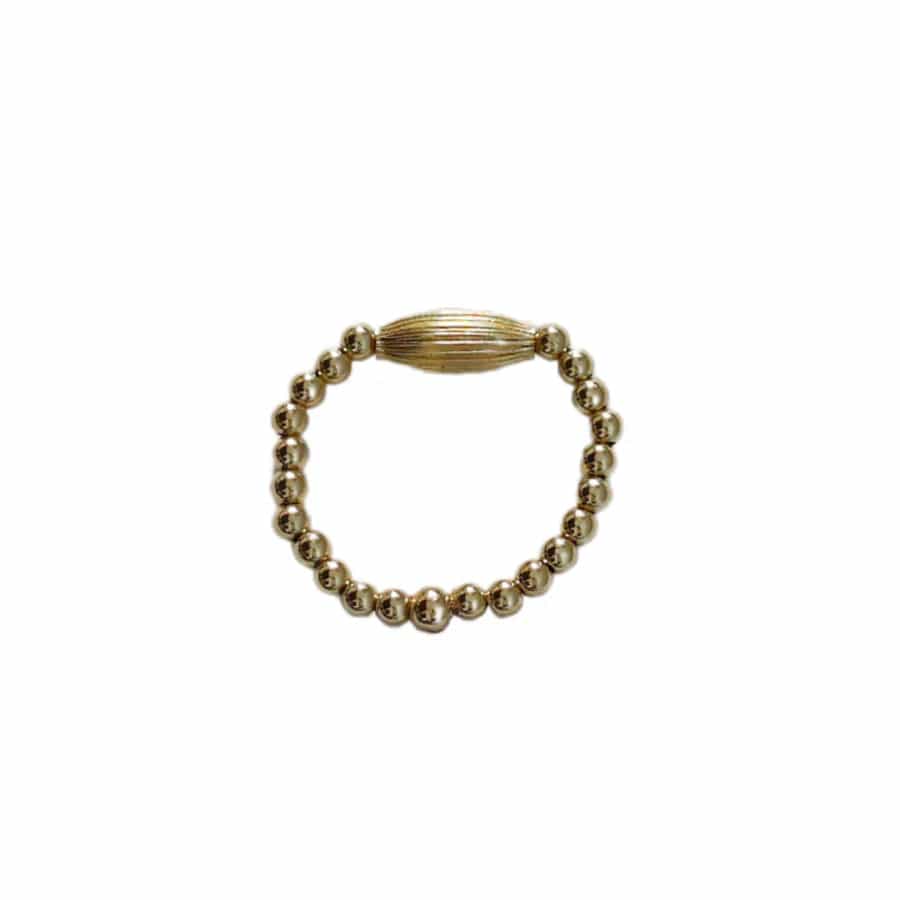 bara boheme Ring "Ruti" 14k Gold-filled Ball Stretchy Beaded Ring