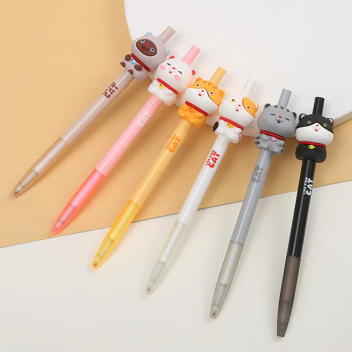 BC USA Pen and Pencils Cat with Fish Retractable Gel Pen
