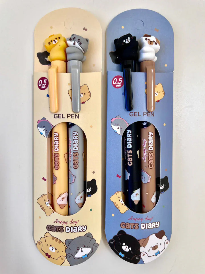 BC USA Pens Cat Diary Double Gel Pen