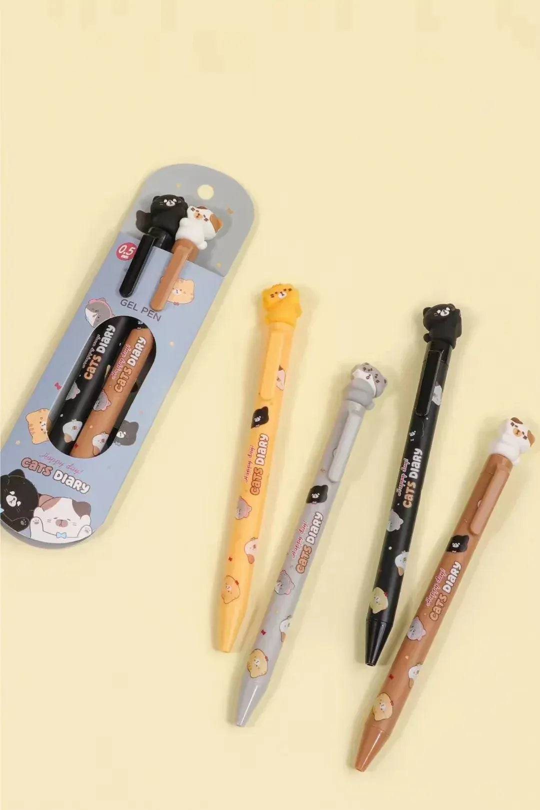 BC USA Pens Cat Diary Double Gel Pen