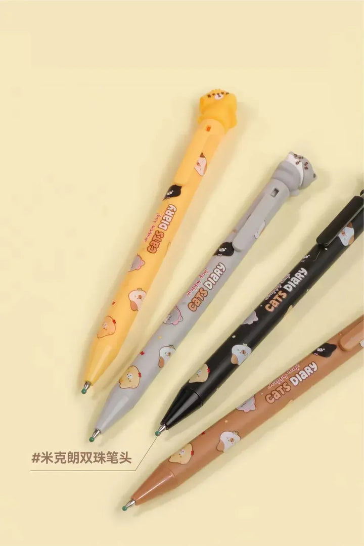 BC USA Pens Cat Diary Double Gel Pen