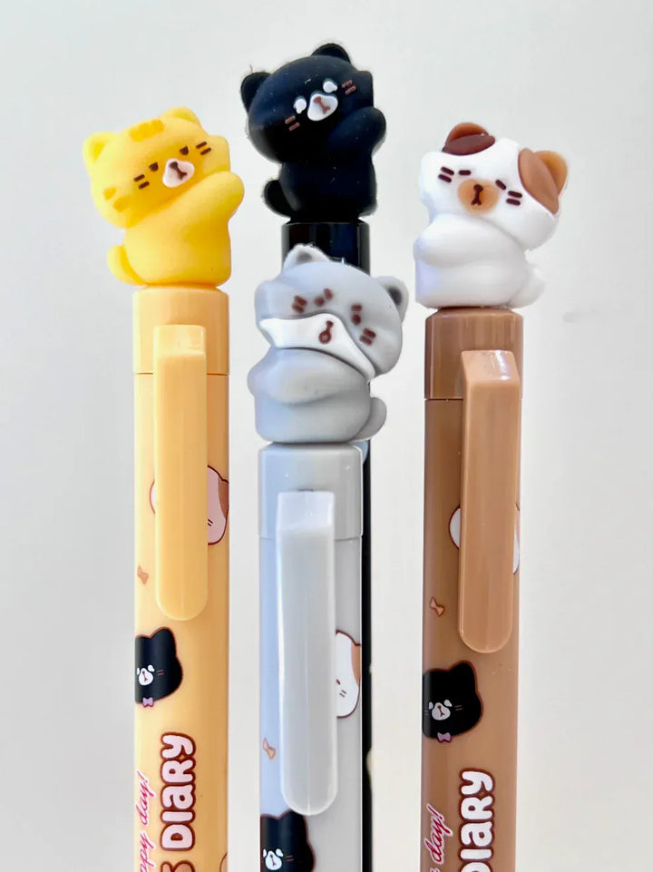 BC USA Pens Cat Diary Double Gel Pen