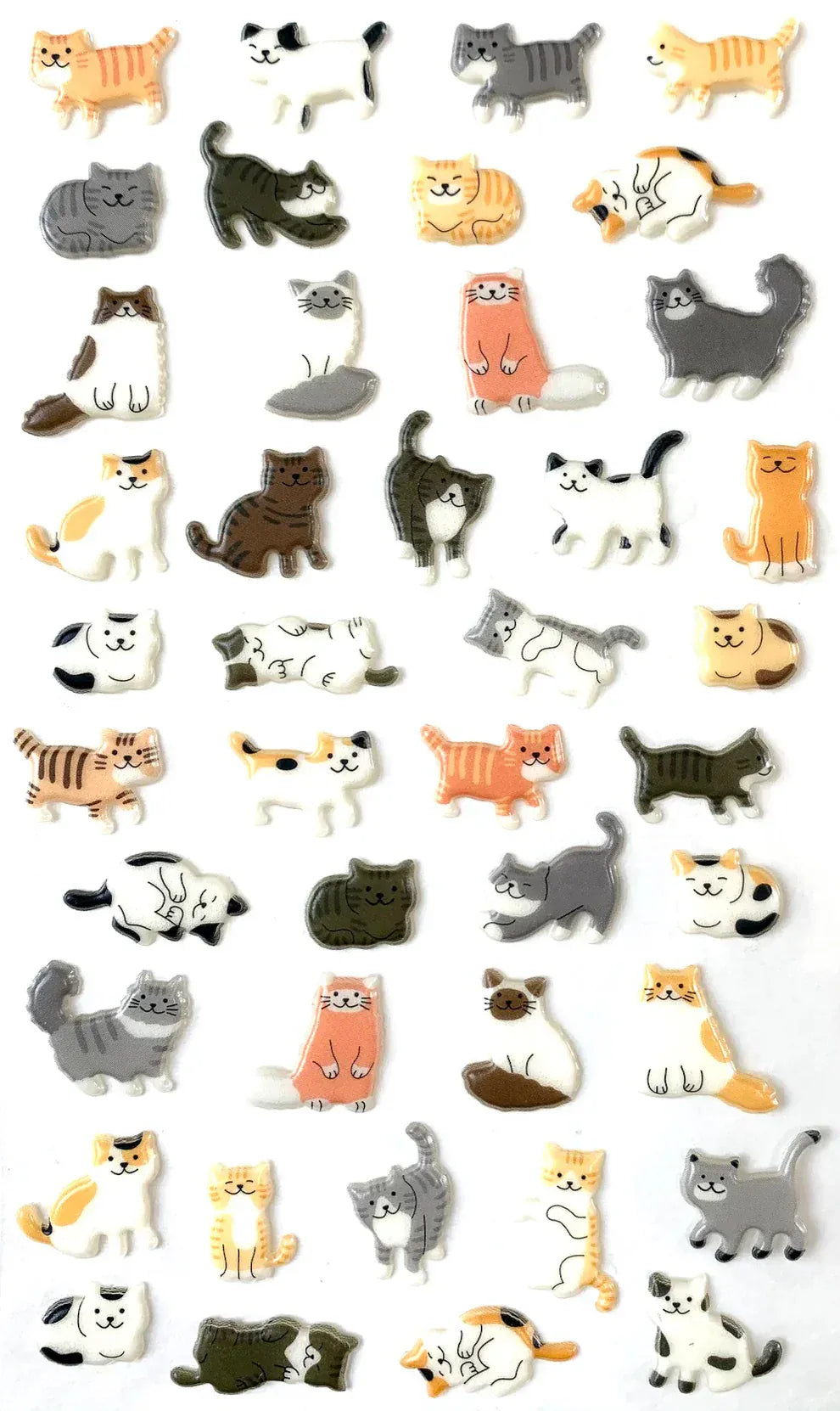 BC USA Stickers Cat Puffy Stickers