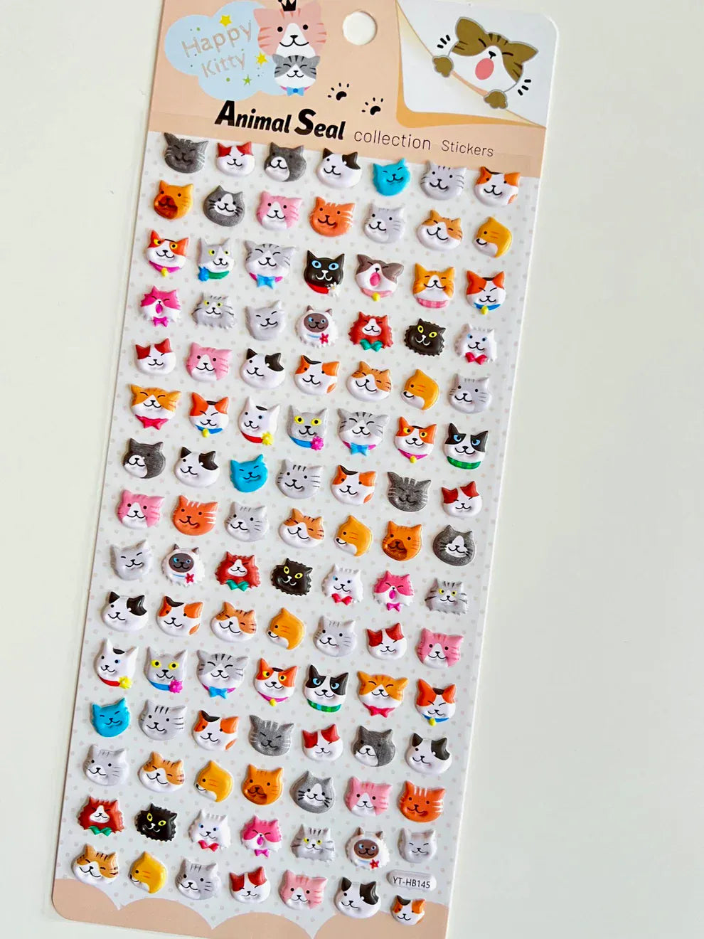 BC USA Stickers Cats Puffy Stickers