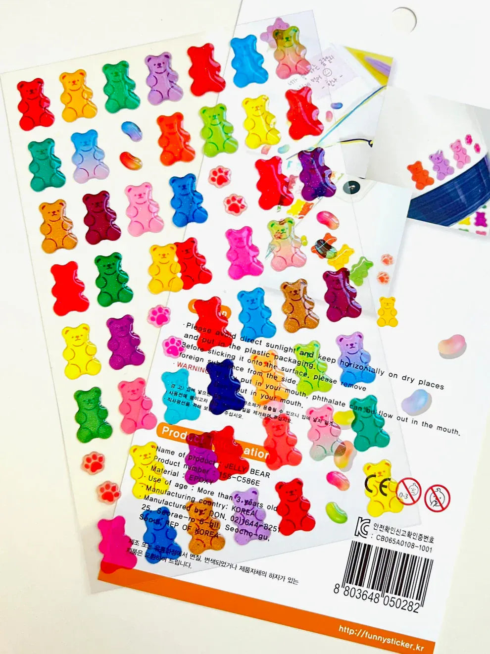 BC USA Stickers Gummy Bear Stickers