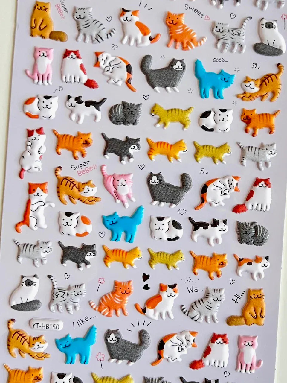 BC USA Stickers Kitten Puffy Stickers