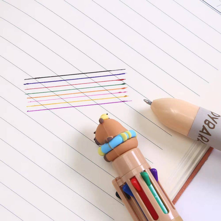 BCmini Capybara 8-Color Retractable Ball Pen