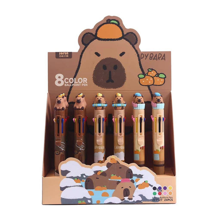 BCmini Capybara 8-Color Retractable Ball Pen