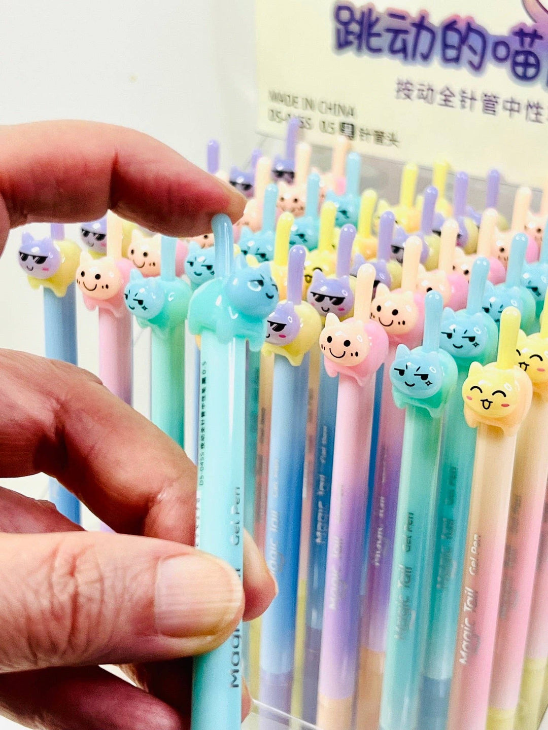 BCmini Paper Cat Tail Colors Gel Pen