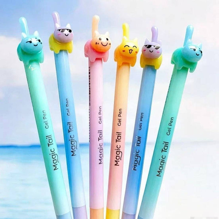 BCmini Paper Cat Tail Colors Gel Pen