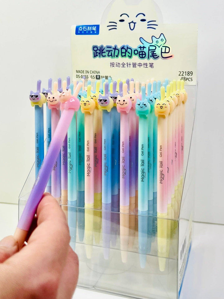 BCmini Paper Cat Tail Colors Gel Pen