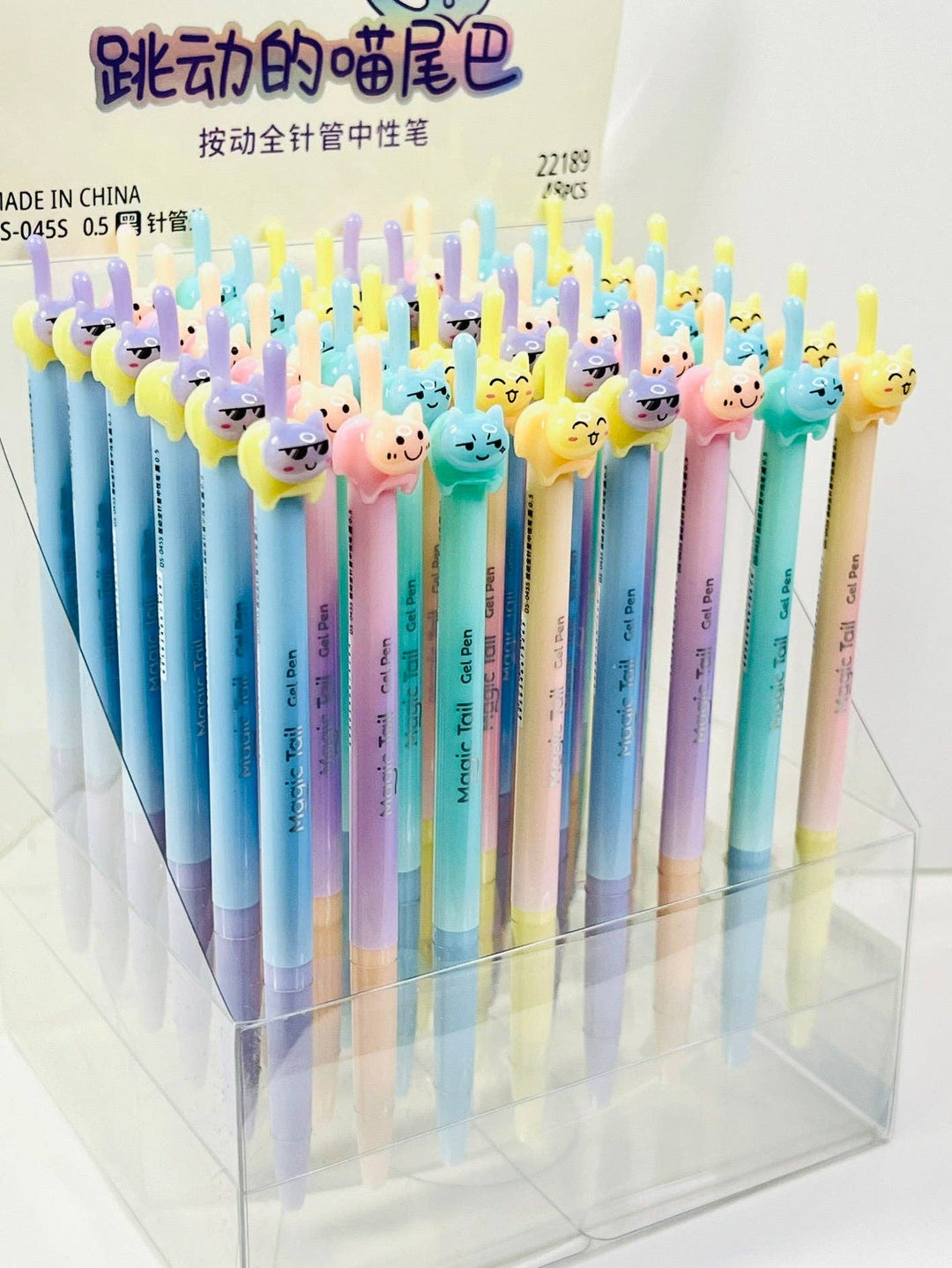 BCmini Paper Cat Tail Colors Gel Pen