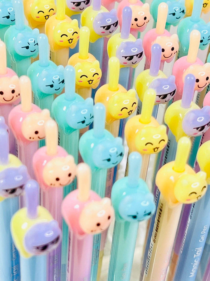 BCmini Paper Cat Tail Colors Gel Pen