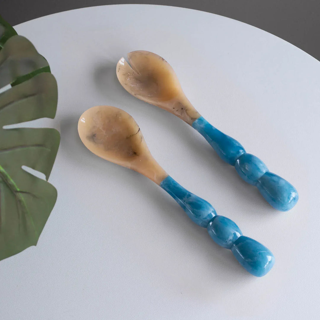 Beatriz Ball Home RESIN Rio Bubble Salad Servers (Blue)
