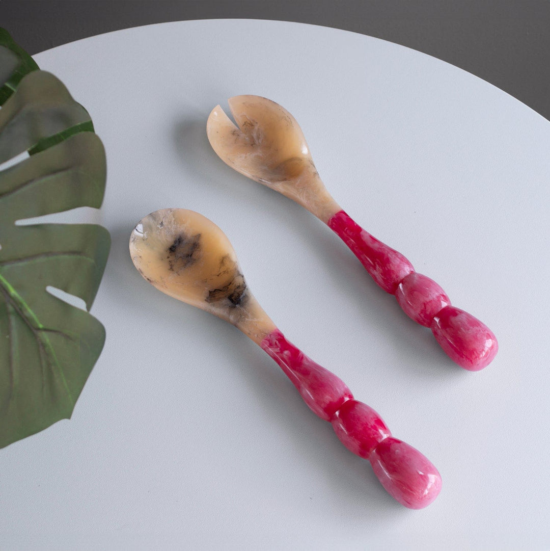 Beatriz Ball Home RESIN Rio Bubble Salad Servers (Pink)