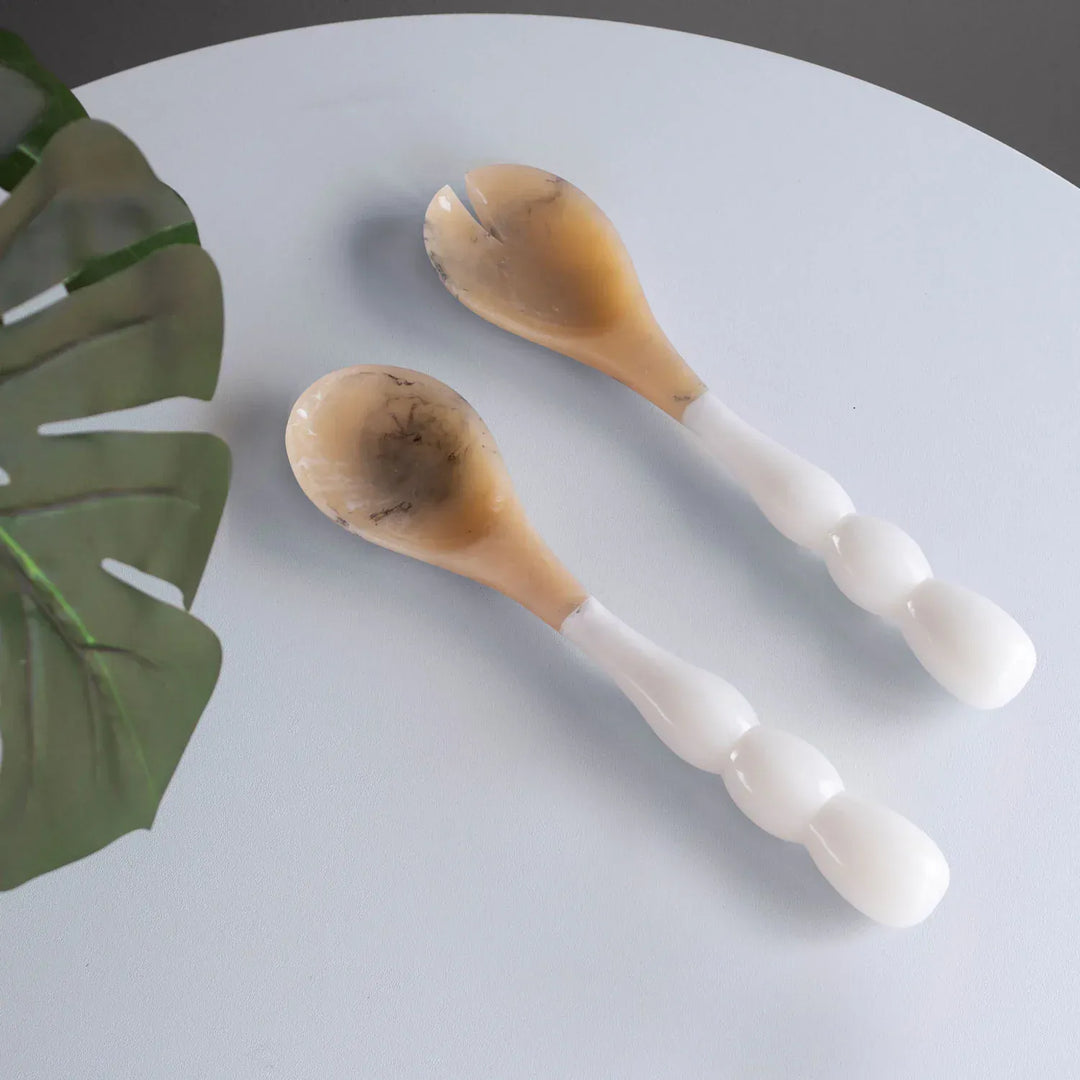 Beatriz Ball Home RESIN Rio Bubble Salad Servers (White)