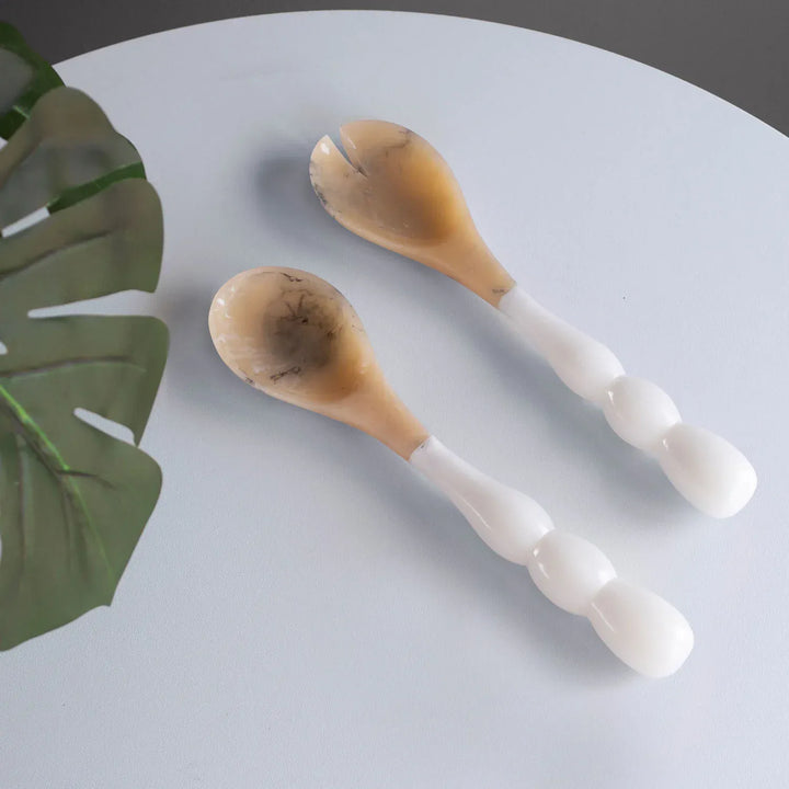 Beatriz Ball Home RESIN Rio Bubble Salad Servers (White)